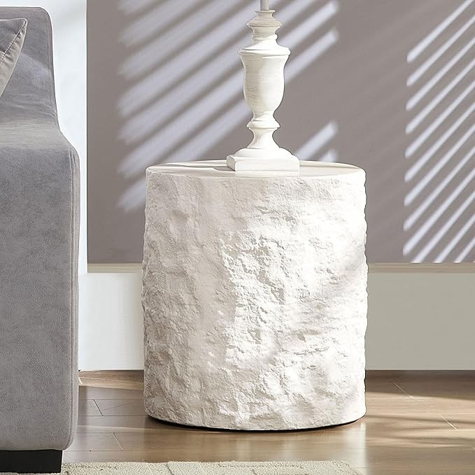 15.75 Inch Side Table,Round Fiberglass Coffee Table for Living Room,Bedroom,Modern Design Imitati... | Amazon (US)