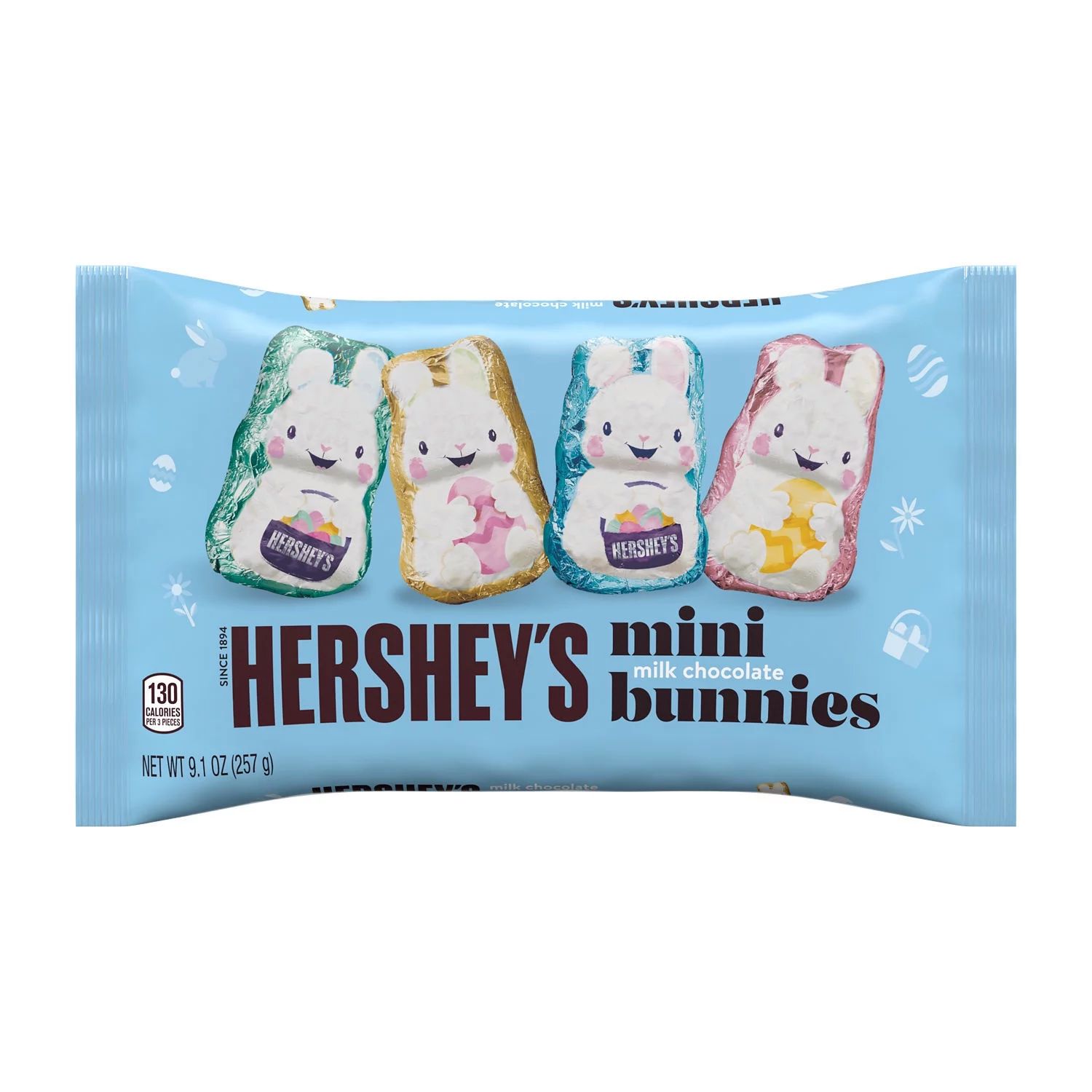 HERSHEY'S, Milk Chocolate Mini Bunnies, Easter Candy, 9.1 oz, Bag | Walmart (US)