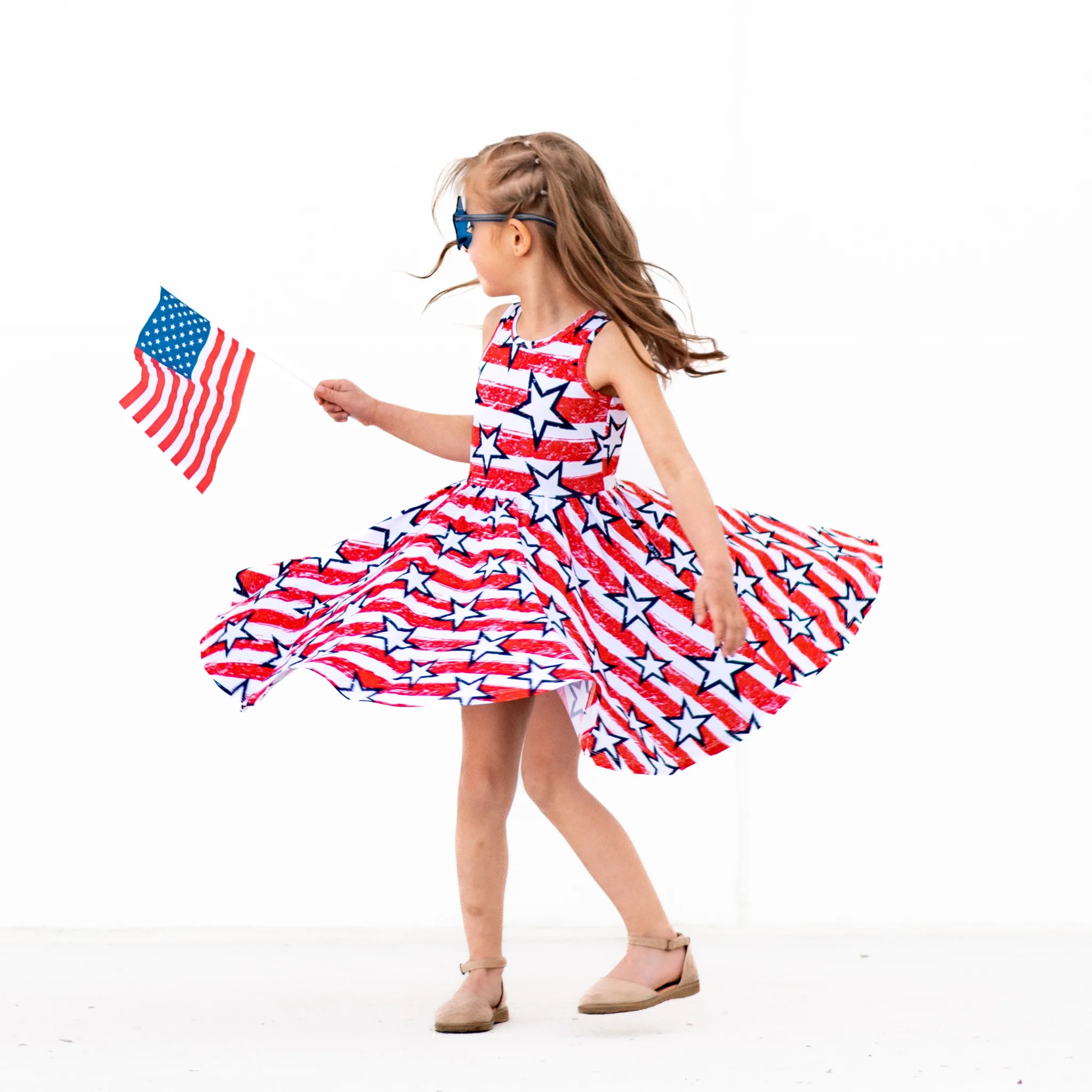 TANK TWIRL DRESS- Stars + Stripes | millie + roo