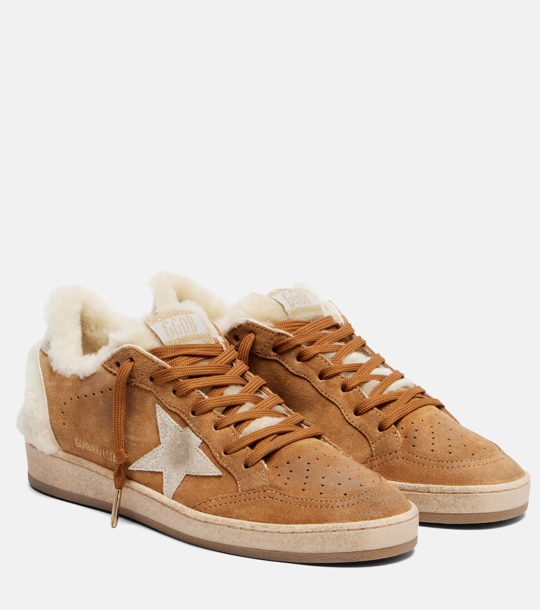 Ball Star shearling-trimmed suede sneakers | Mytheresa (US/CA)