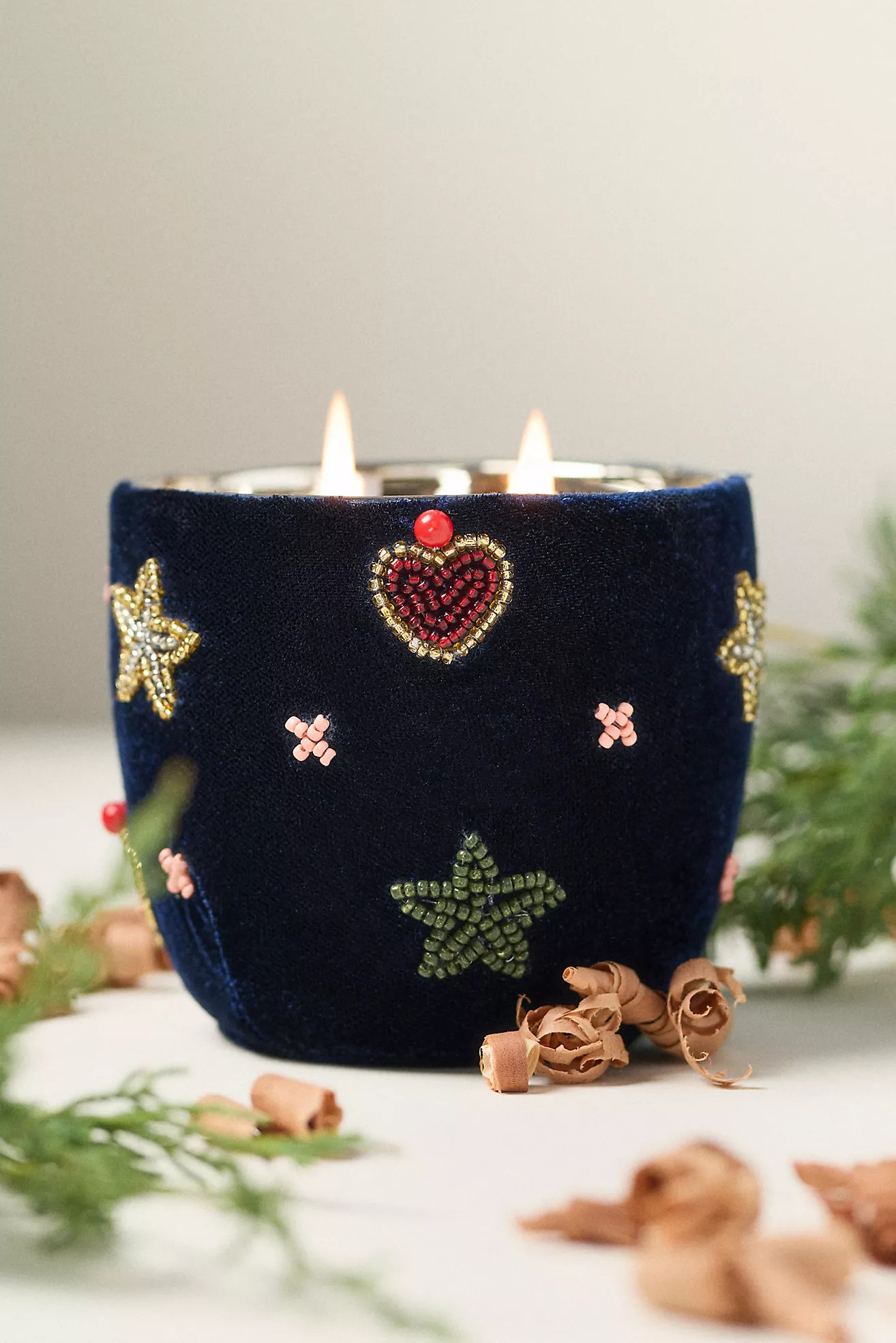 Velvet Icon Woody Fresh Balsam & Cedarwood Glass Candle | Anthropologie (US)
