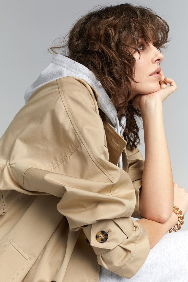 Cotton trenchcoat | H&M (UK, MY, IN, SG, PH, TW, HK)