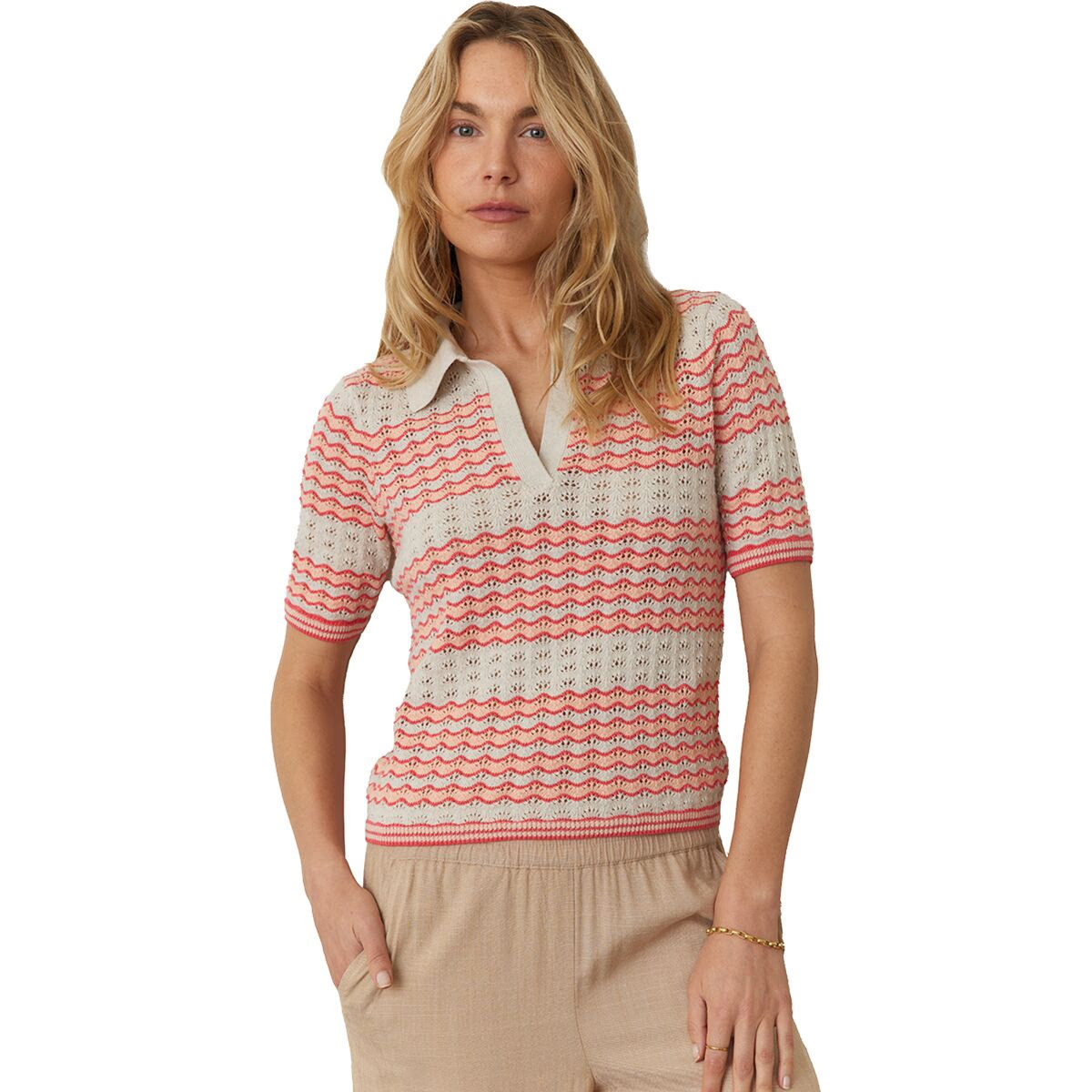 Marine Layer Spencer Polo Stripe Sweater - Women's | Backcountry