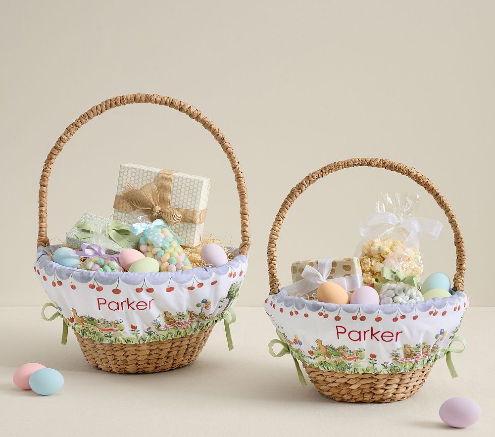 Riley Sheehey Bear Landscape Easter Basket Liner | Pottery Barn Kids