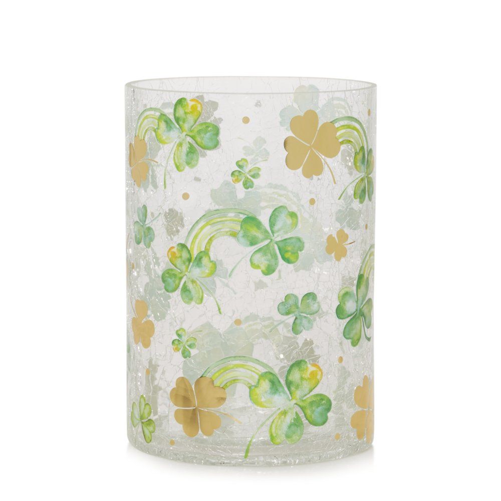 Shamrocks Glass Holder St.Patrick's Day Collection Jar Candle Holder - Jar Candle Holders | Yanke... | Yankee Candle