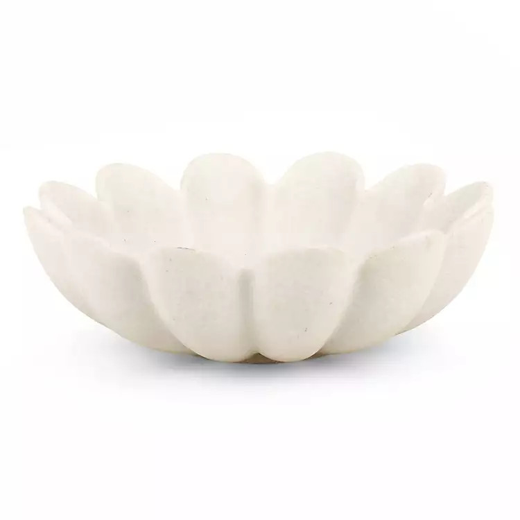 Faux Marble Petal Decorative Bowl | Kirklands