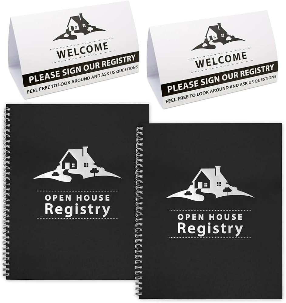 Open House Registry - Spiral Bound - Includes Welcome, Please Sign Our Registry - Double Sided Te... | Amazon (US)