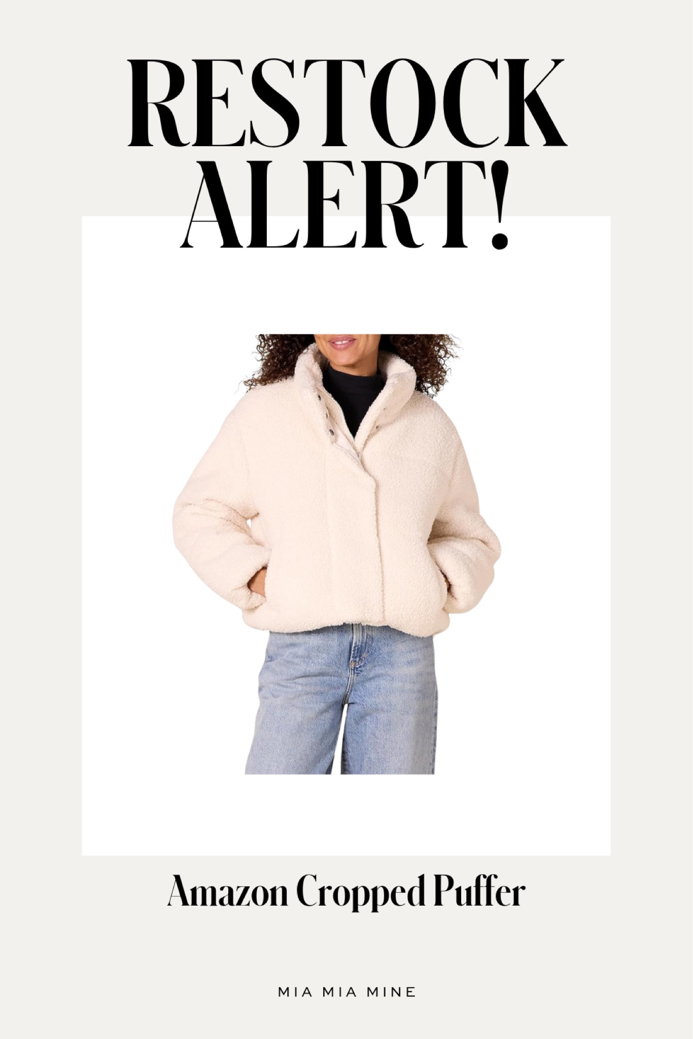Amazon cropped puffer jacket back in stock
Winter coat
Gift idea for her 

#LTKSeasonal #LTKStyleTip #LTKFindsUnder100