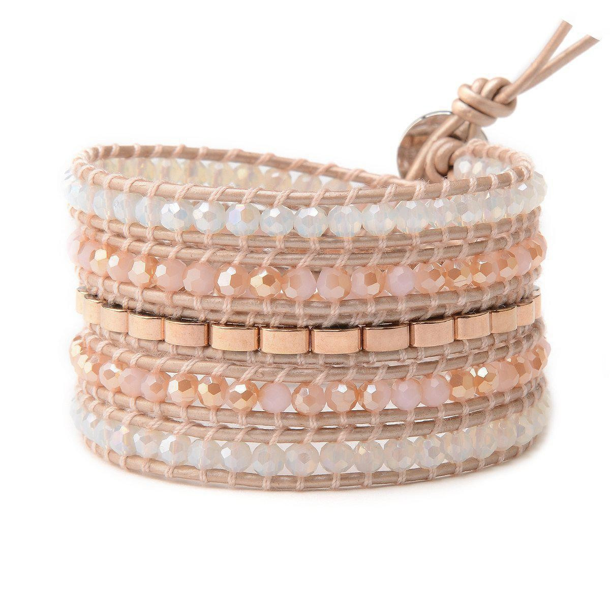 Crystals with Rose Gold Accent on Blush | Victoria Emerson