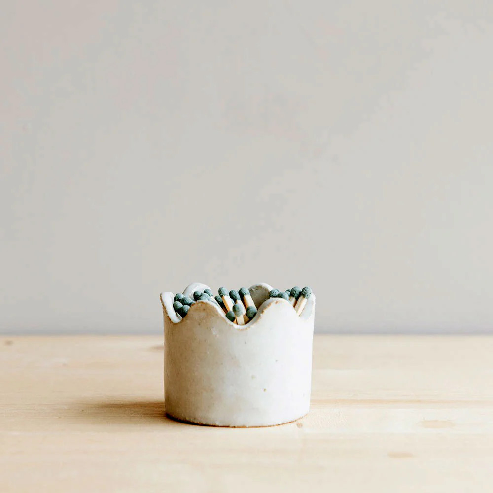 Wave Ceramic Match Holder | Roan Iris