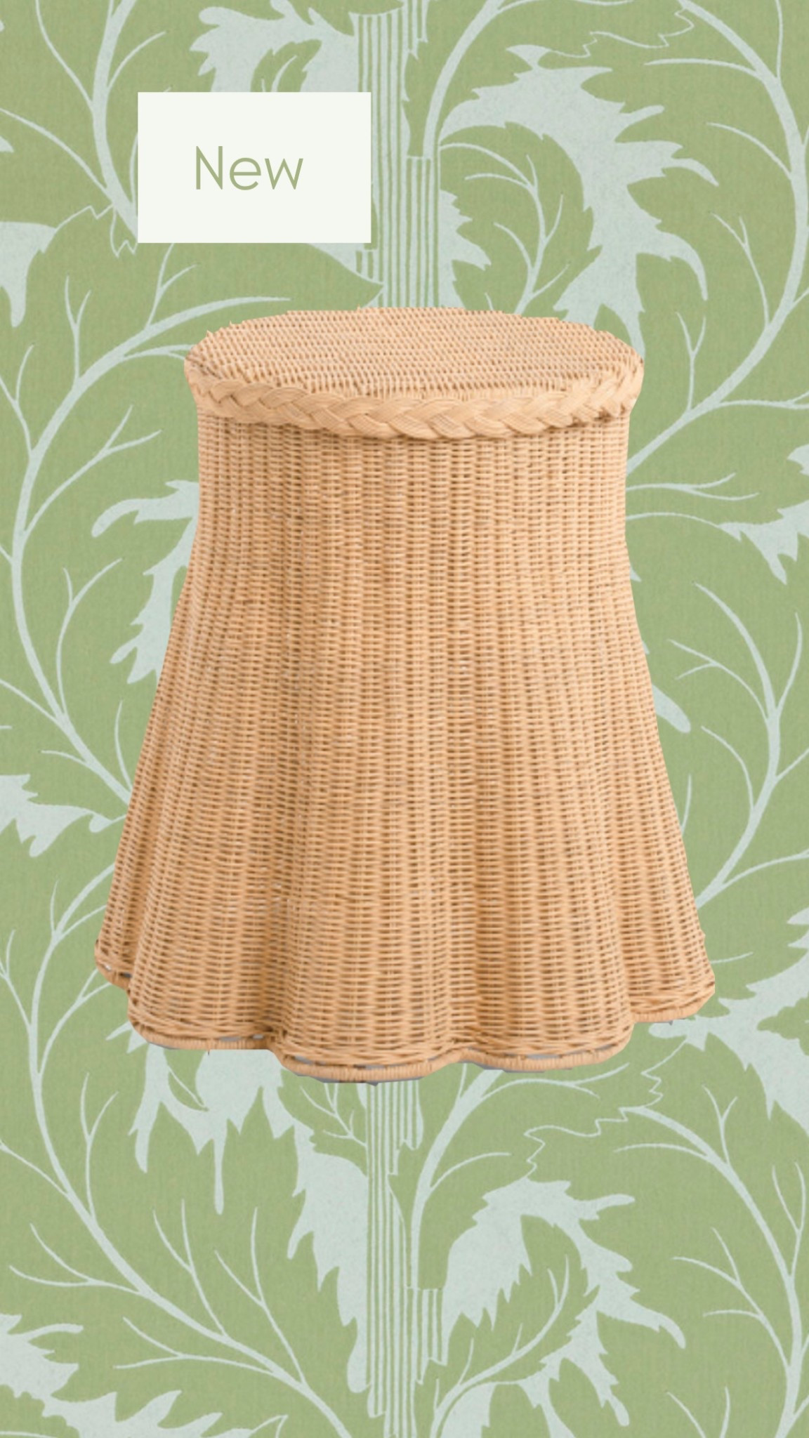 Rattan + scallop 
Grandmillenial table 