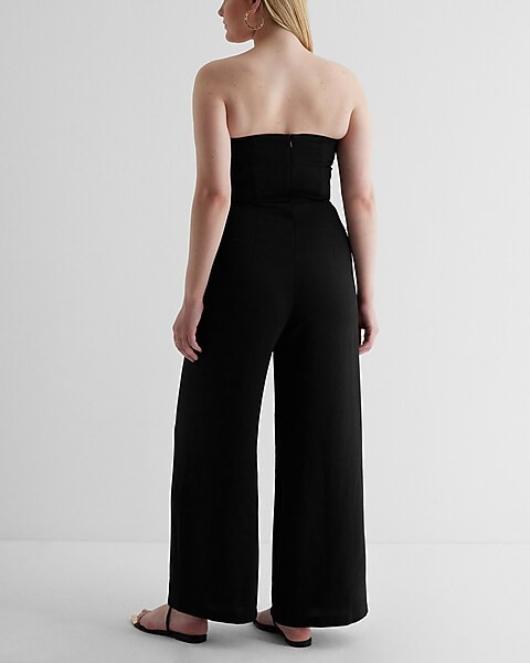 Strapless Wide Leg Jumpsuit | Express