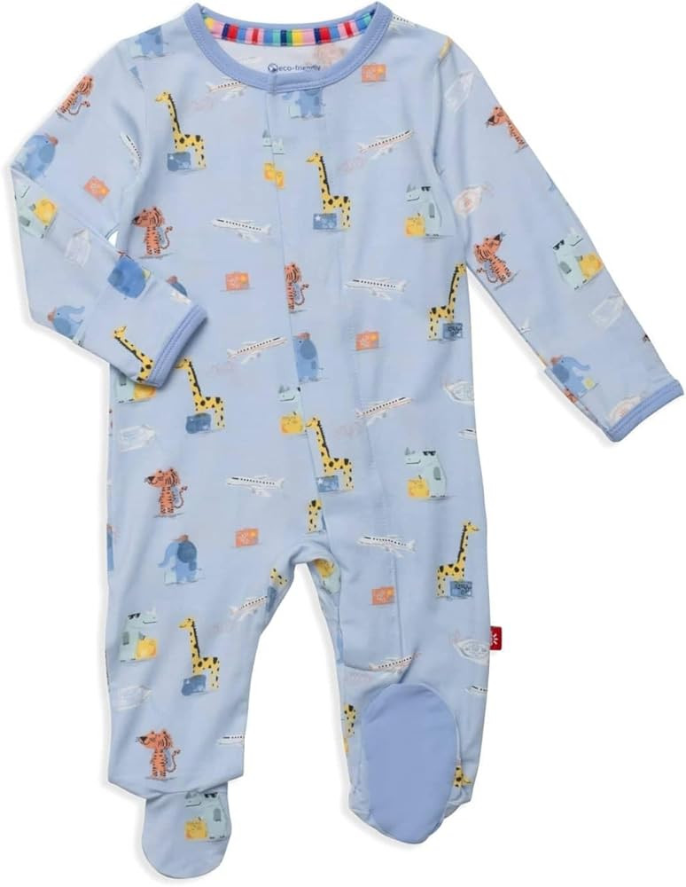 Magnetic Me Boys Modal Magnetic Baby Footie Pajamas | Silky Soft Modal Fabric | Baby Sleepers Ava... | Amazon (US)