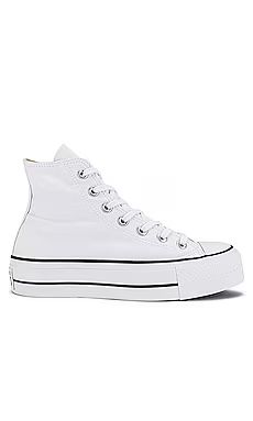 Converse Chuck Taylor All Star Lift Hi Sneaker in White & Black from Revolve.com | Revolve Clothing (Global)