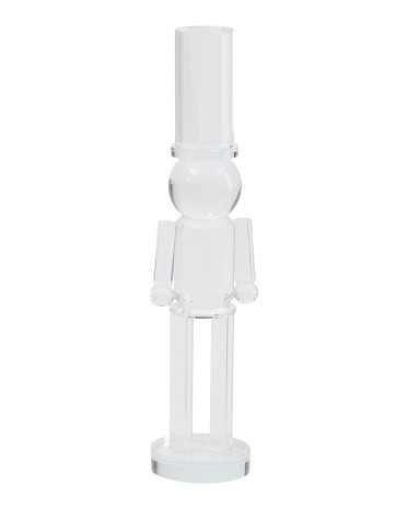 14in Faceted Crystal Glass Nutcracker Figurine | TJ Maxx