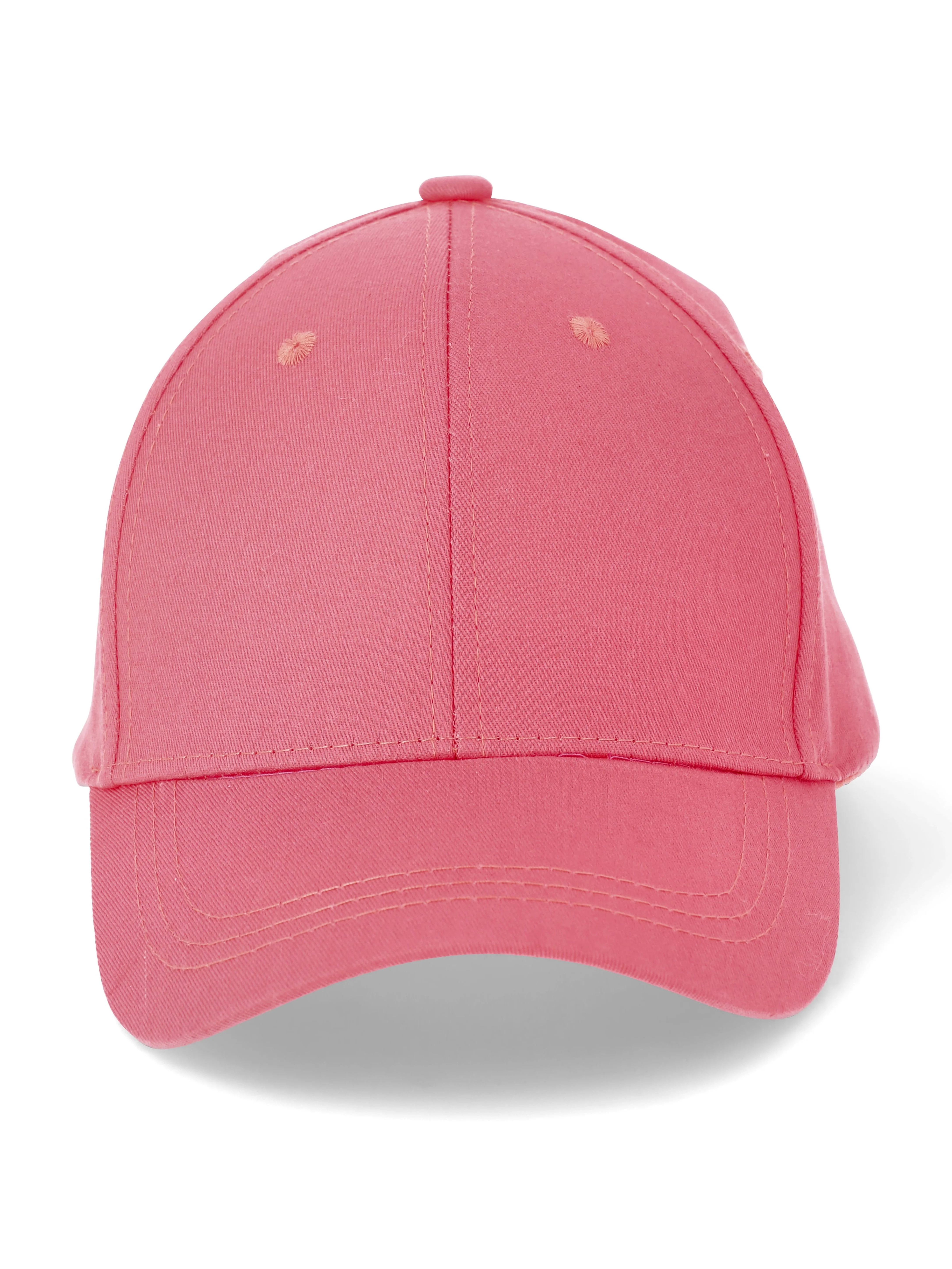 No Boundaries Women's Cotton Twill Classic Baseball Hat, One Size, Coral | Walmart (US)