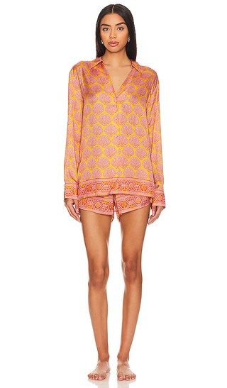 Early Riser Pajama Set in Shells Silky | Revolve Clothing (Global)