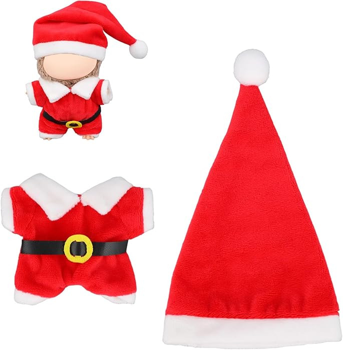 17cm Doll Clothes Set, Santa Claus Outfit Set with Santa Hat and Belt Doll Clothes Accessories fo... | Amazon (US)