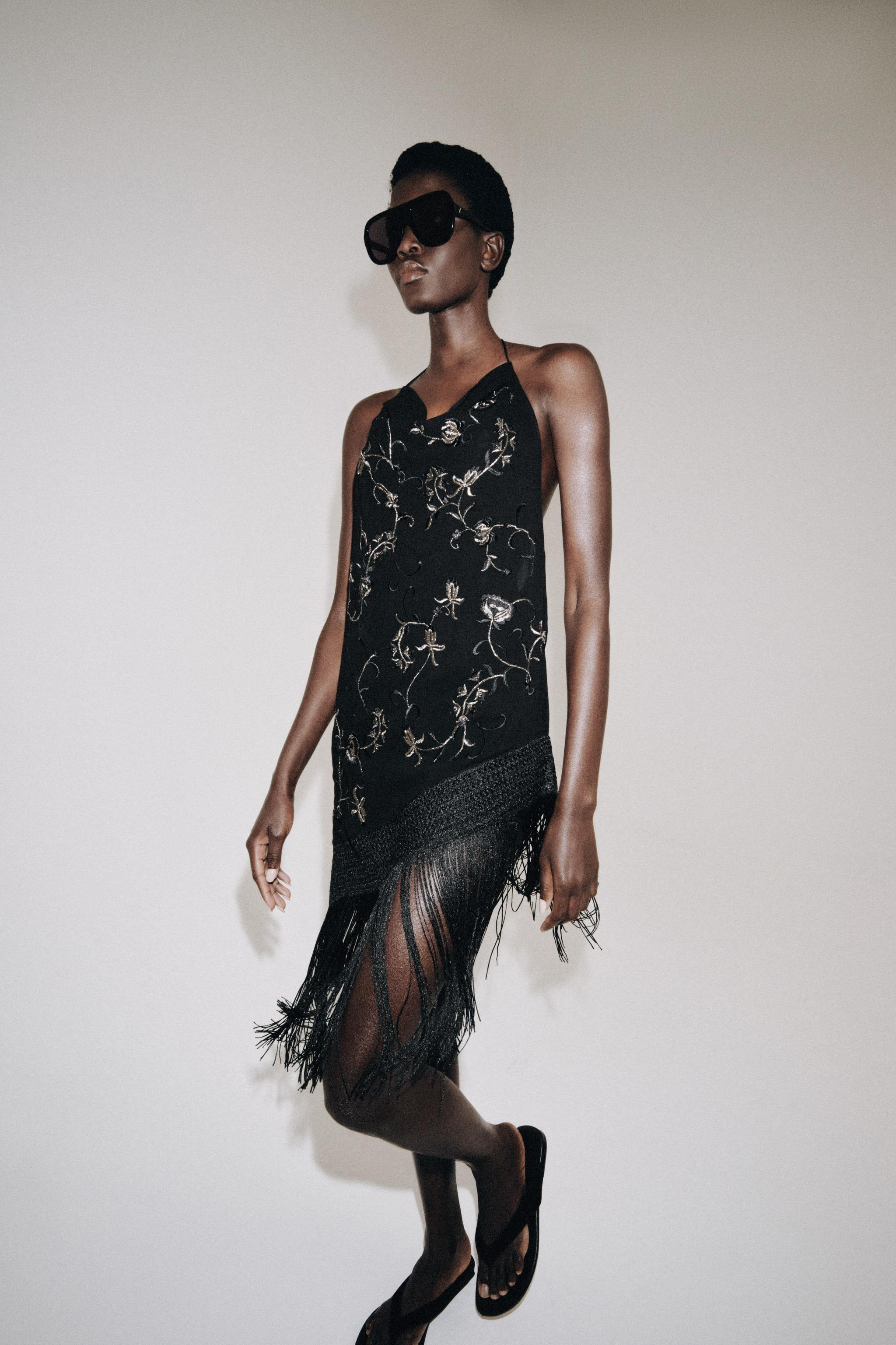 ZW COLLECTION EMBROIDERED FRINGE TOP | Zara US
