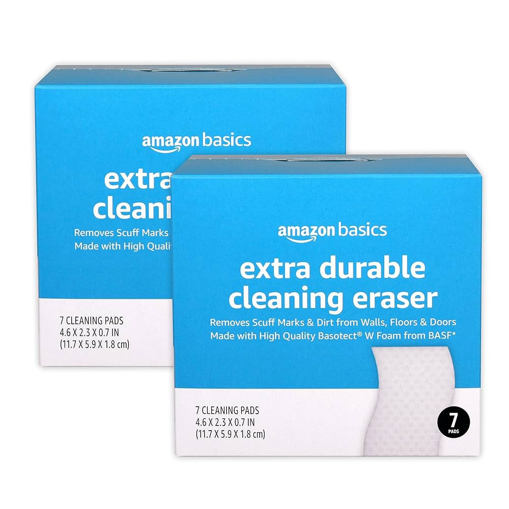 Amazon Basics Extra Durable Eraser, Cleaning Sponges, Removes Scruff Marks and Dirt from Any Surf... | Amazon (US)