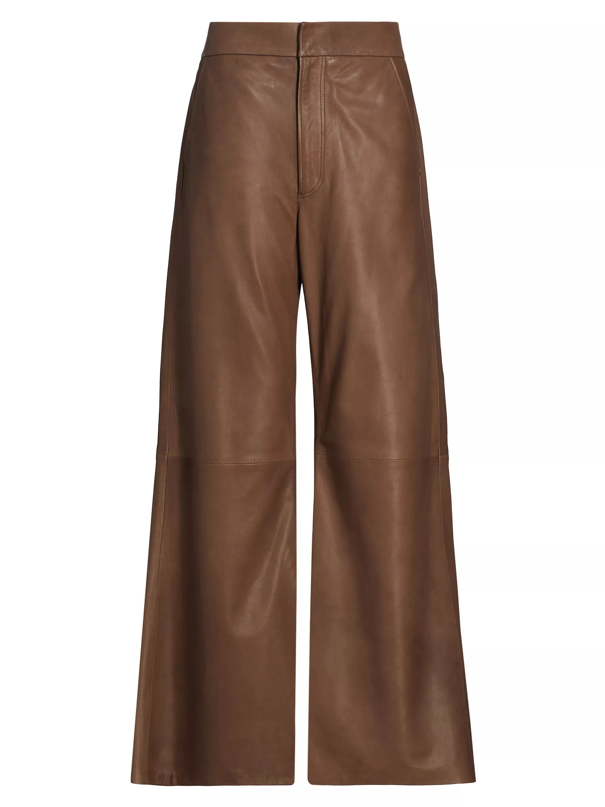 Beverly Leather Bootcut Trousers | Saks Fifth Avenue