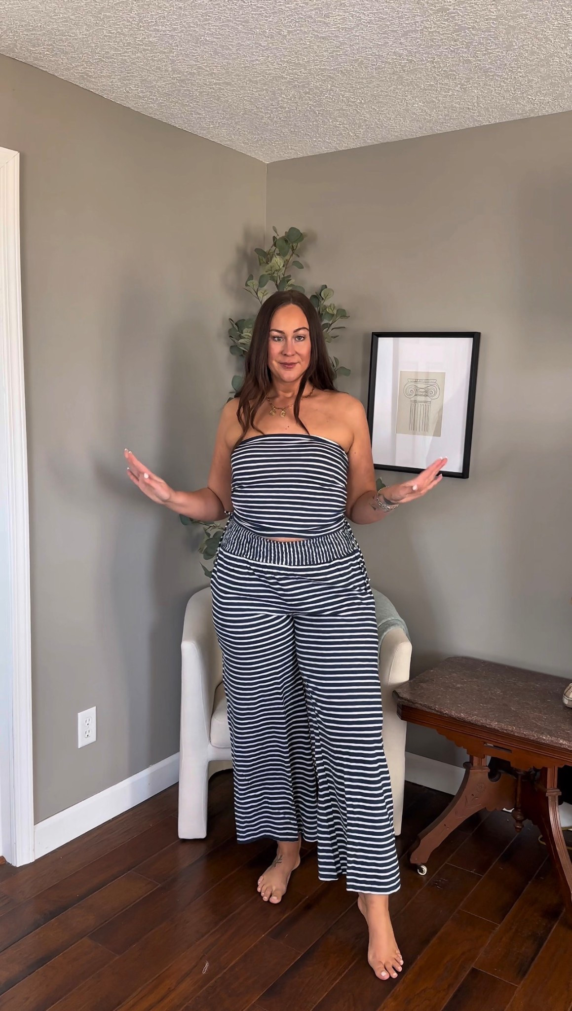 American Eagle matching set - so stretchy!!!! Perfect for spring and summer. Wearing large in both! Comfy and lightweight striped set!

Matching sets for women
Spring outfits 2026

#LTKootd #LTKSaleAlert #LTKMidsize