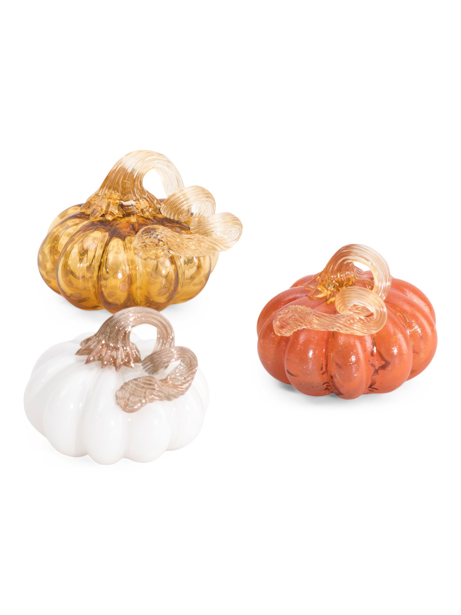 Set Of 3 Mini Glass Pumpkins | Pillows & Decor | Marshalls | Marshalls