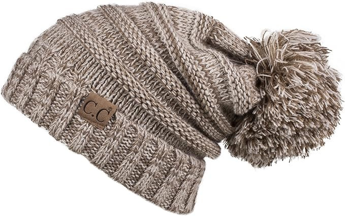 Hatsandscarf CC Exclusives Unisex Oversized Slouchy Beanie with Pom (HAT-6242POM) | Amazon (US)