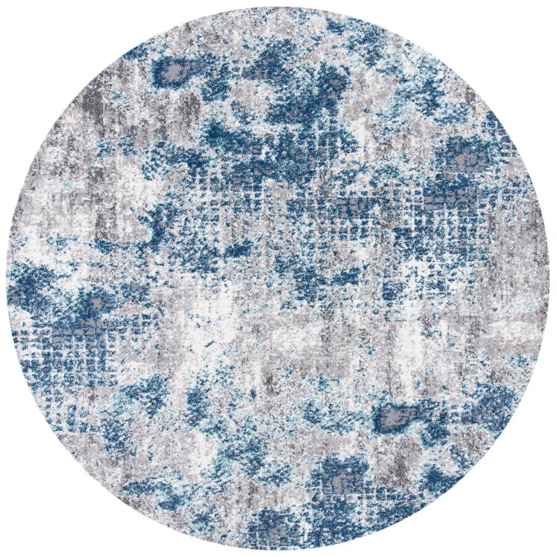 Maxey Abstract Navy/Gray Area Rug | Wayfair North America