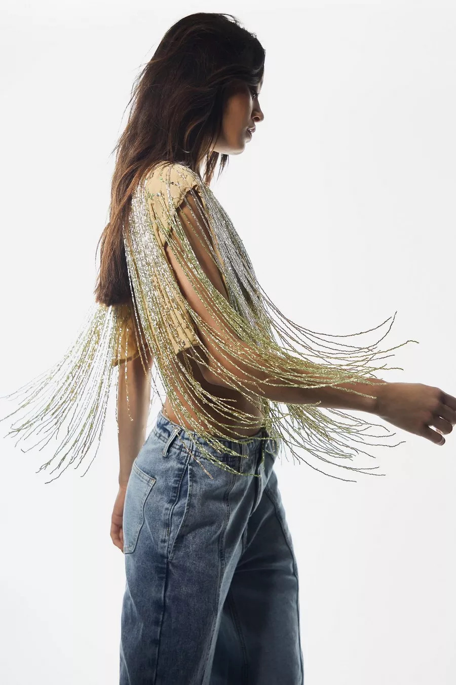 Ombre Tassel Beaded Cape | Nasty Gal US