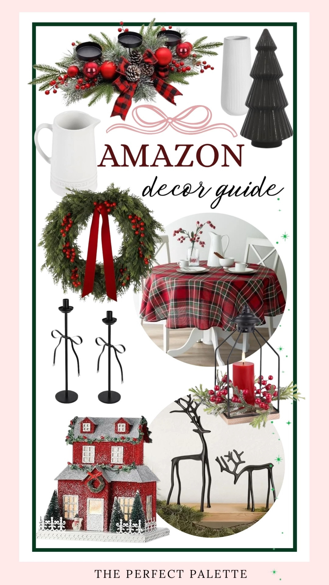 Amazon Christmas Decor, Classic red and white and black decor, plaid tablecloth, and the prettiest holiday wreath! 

Amazon, Classic Christmas decor, Christmas table, Amazon home, Christmas decor, Christmas tablescape, Holiday tablescape, Christmas place setting, Holiday place setting, Place setting, Christmas party, Christmas centerpiece, Holiday centerpiece. holiday party. holiday table.   

 #LTKFindsUnder50 #LTKFindsUnder100 #LTKSaleAlert #LTKSeasonal 

#LTKGiftGuide #LTKHoliday #LTKHome