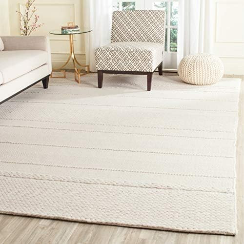 SAFAVIEH Natura Collection 8' x 10' Natural NAT215A Handmade Wool Area Rug | Amazon (US)