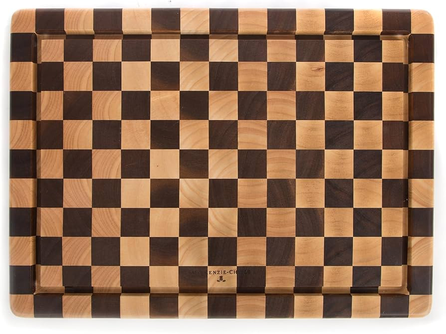 MACKENZIE-CHILDS Check Carving Board, Decorative Wooden Cutting Board, 13 Inches x 17 Inches | Amazon (US)