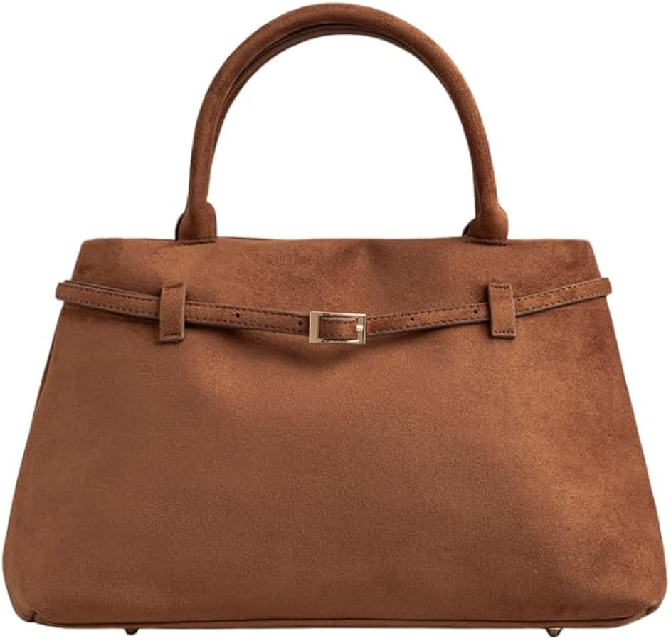 Base\u2019ic Women\u2019s Suede Tote Bag with Gold Hardware \u2013 Trendy Slouchy Shoulder Hobo S... | Amazon (US)
