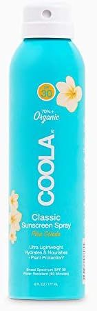 Amazon.com: COOLA Organic Sunscreen SPF 30 Sunblock Spray, Dermatologist Tested Skin Care for Dai... | Amazon (US)