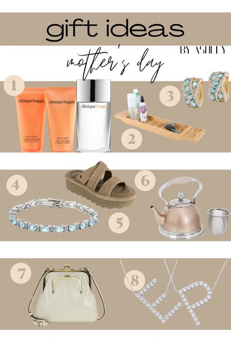 Gift ideas that I totally want - for Mother’s Day or anything like a birthday! 
1. Okay Clinique happy will make any millennial mama in your life so happy!!
2. This bath tray?! Yes.
3. These earrings… omg.
4. I think this is the year I will start wearing tennis bracelets… 
5. These are like indoor slipper sandals?! OKAYYY!
6. This teapot is so cute 🥰 
7. There is something about this bag that… I don’t know. But I know I want it.
8. I live for name letter necklaces!!! Perf Mother’s Day gift imo 
Tap below or on this link to shop and see more! 

#LTKGiftGuide #LTKbeauty #LTKsalealert