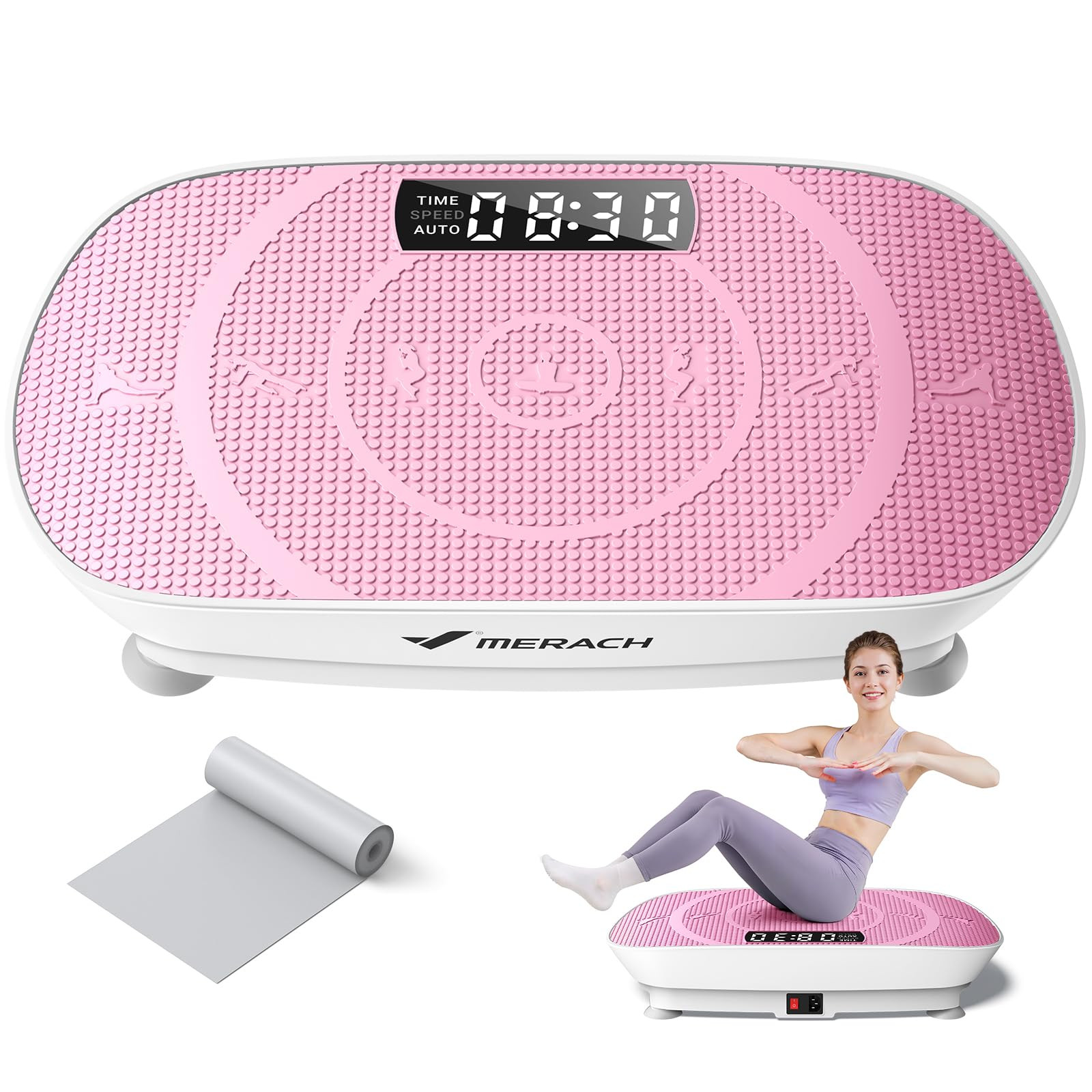 MERACH Vibration Plate Exercise Machine, Whole Body Workout Equipment for Women, Bluetooth and Si... | Amazon (US)