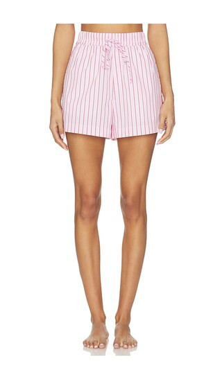 Hommey Stripe Pajama Short in Pink. - size S | Revolve Clothing (Global)