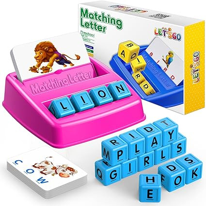 SAITCPRY Learning Toys for 3 4 5 Year Old Girls Boys, Matching Letter Game Educational Toys Birth... | Amazon (US)