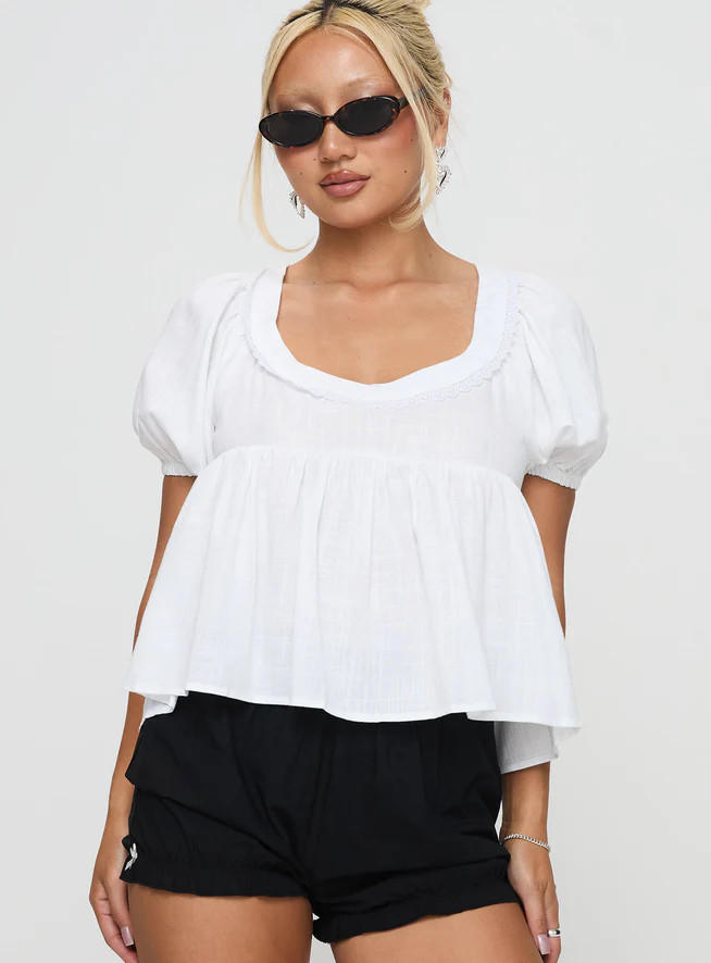 Weyes Smock Top White | Princess Polly US