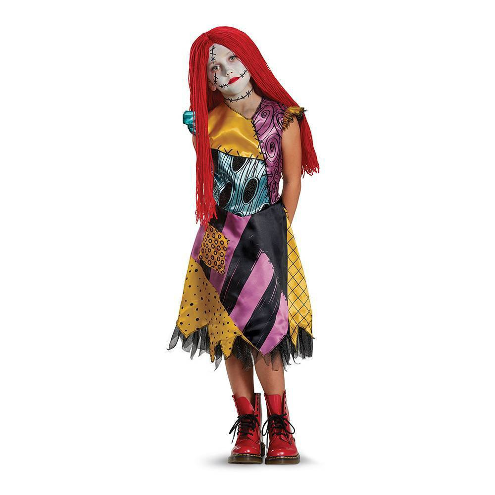 Halloween Kids' Deluxe Disney Nightmare Before Christmas Sally Halloween Costume Dress L (10-12), Wo | Target