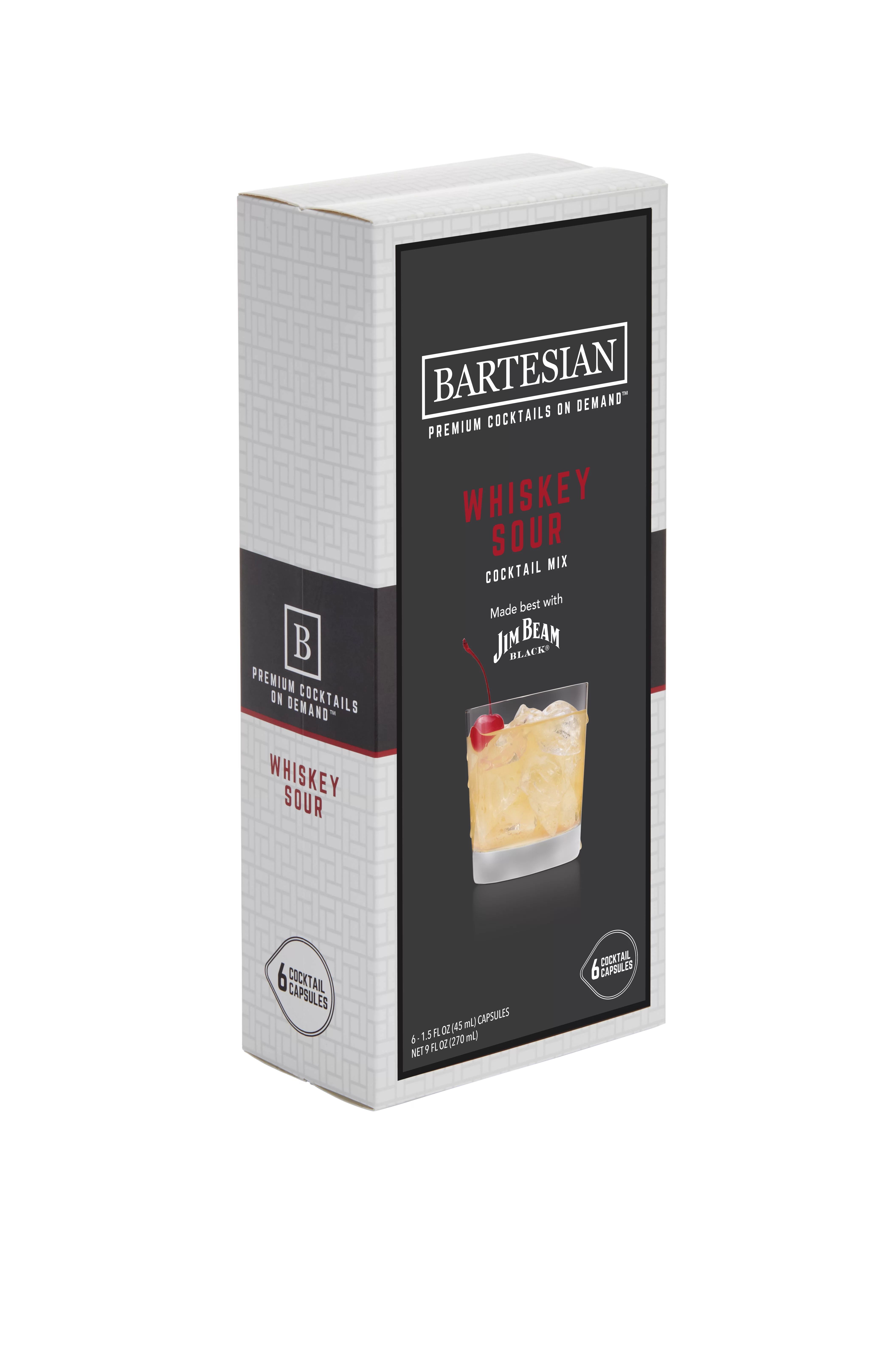 Bartesian Whiskey Sour Cocktail Drink Mixes Capsules, Variety Pack of 6 - 1.5 OZ Cocktail Capsule... | Walmart (US)