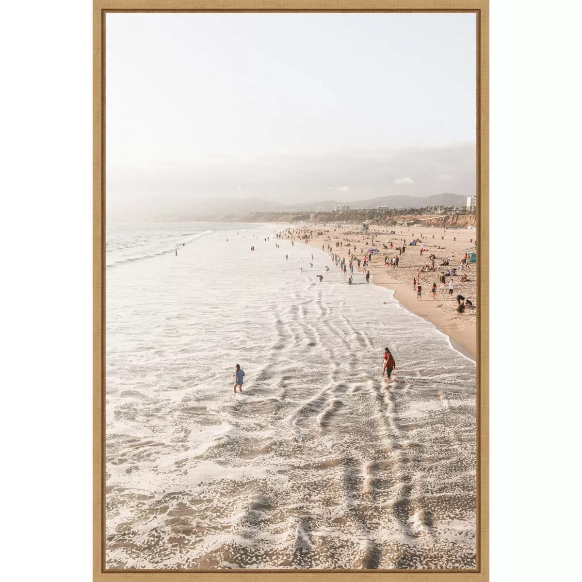 Amanti Art Santa Monica Beach by Henrike Schenk Framed Canvas Wall Art | Target