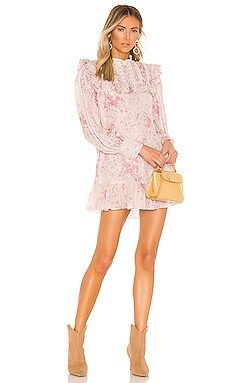 LoveShackFancy Saffron Dress in Pink Flower Bed from Revolve.com | Revolve Clothing (Global)