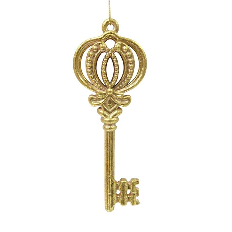 Classic Christmas Gold Mercury Key Ornament, 5" | At Home