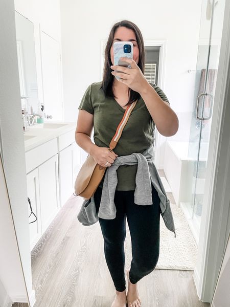 This outfit is comfortable and put together enough to go out with my kids. I love having a lightweight hoodie to tie around my waist on days that can’t decide if it wants to be warm or cold. This saddlebag from Madewell is a staple in my wardrobe. Absolutely no regrets buying it.

#LTKfit #LTKstyletip #LTKitbag