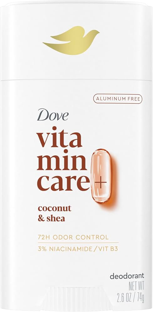 Dove VitaminCare+ Aluminum Free Deodorant Stick for 72H Odor Protection Coconut & Shea Breathable... | Amazon (US)