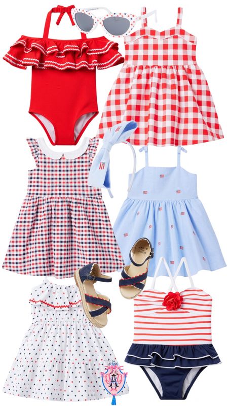 Patriotic girls looks - kids outfit ideas - American - 4th of July - Memorial Day - red white and blue 

#LTKkids #LTKFind #LTKbaby