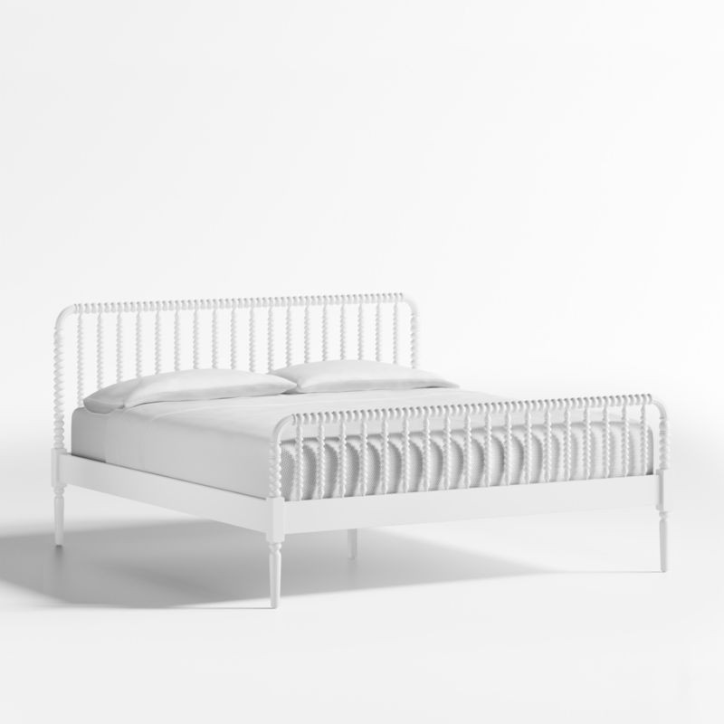Jenny Lind White Wood Spindle King Bed + Reviews | Crate & Kids | Crate & Barrel