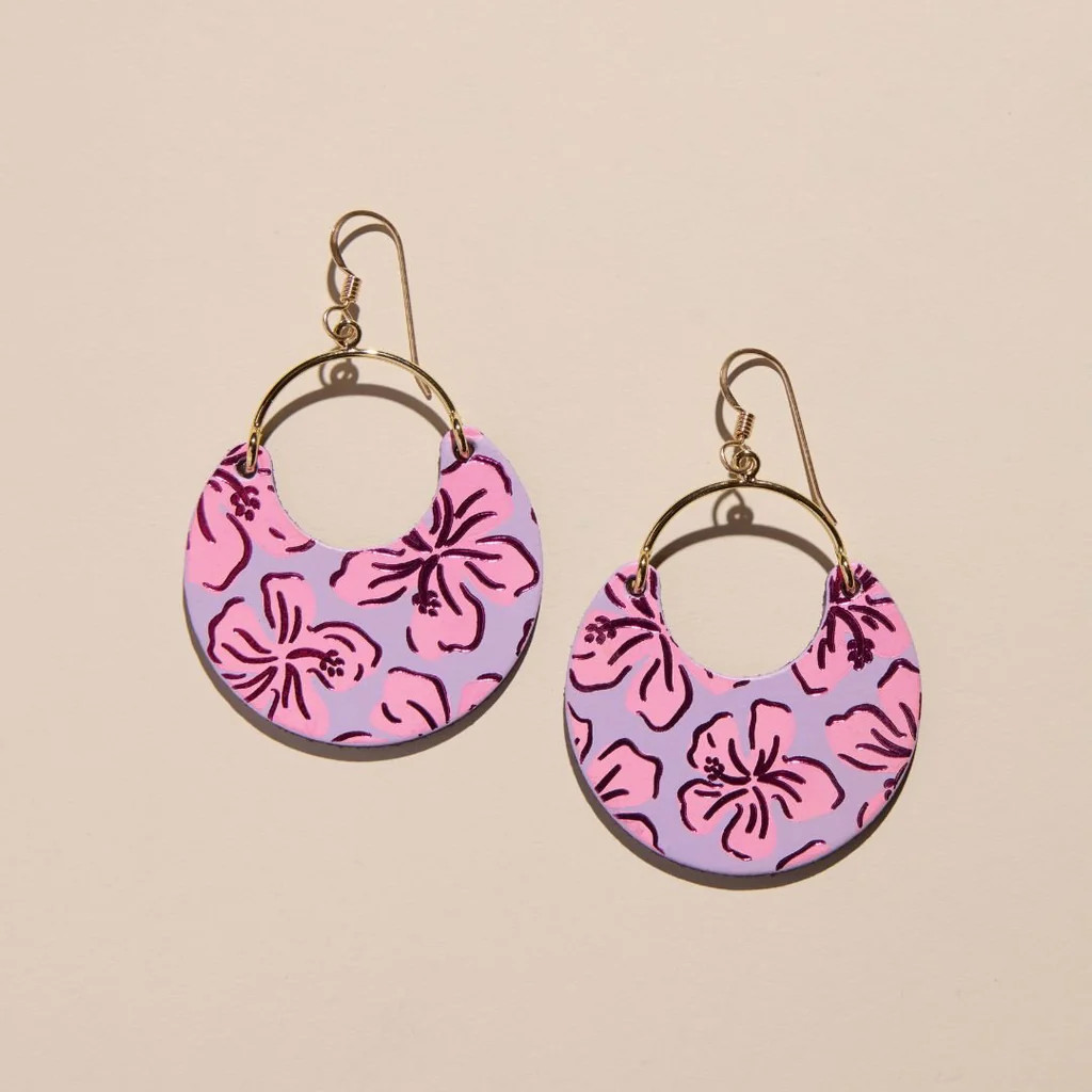 Lavender Hibiscus Ninas | Nickel and Suede